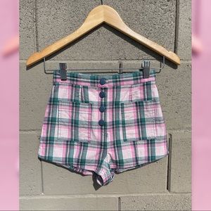 •Urban Outfitters plaid picnic button-fly shorts•